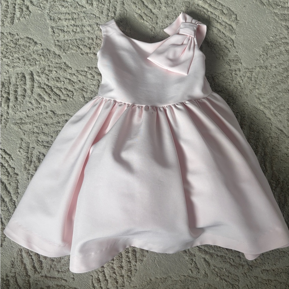 Janie and Jack Pale Pink Bow-Accent Formal Dress